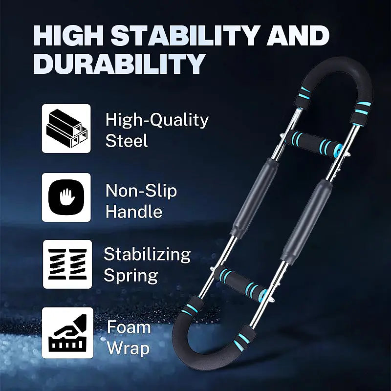 Adjustable Power Twister Arm Trainer for Chest & Arm Workout, Portable Upper Body Strength Bar for Men Home Gym Fitness Summervibes