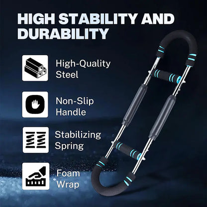Adjustable Power Twister Arm Trainer for Chest & Arm Workout, Portable Upper Body Strength Bar for Men Home Gym Fitness Summervibes