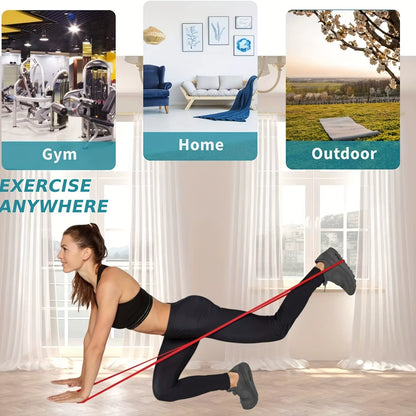 4Pcs/Set long resistance bands, Pull-Up Belt, Pull-Up Auxiliary Belt, Exercise Belt, Leg  Band, Muscle Training